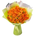 Букет из 25 оранжевых альстромерий