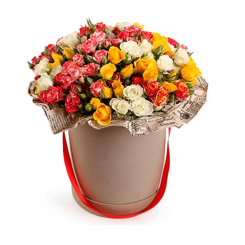 Цветы в коробке Легкий восторг