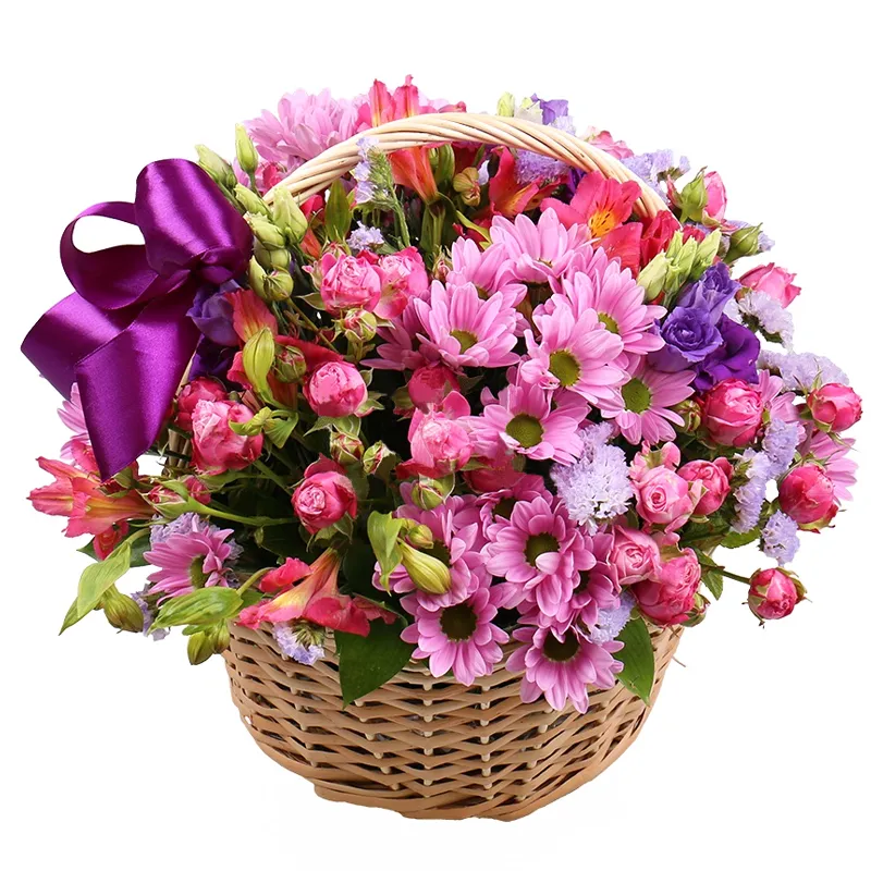 Корзина с цветами Она одна